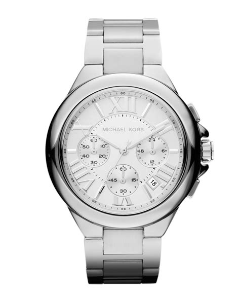 silber uhr michael kors|Michael Kors camille watch.